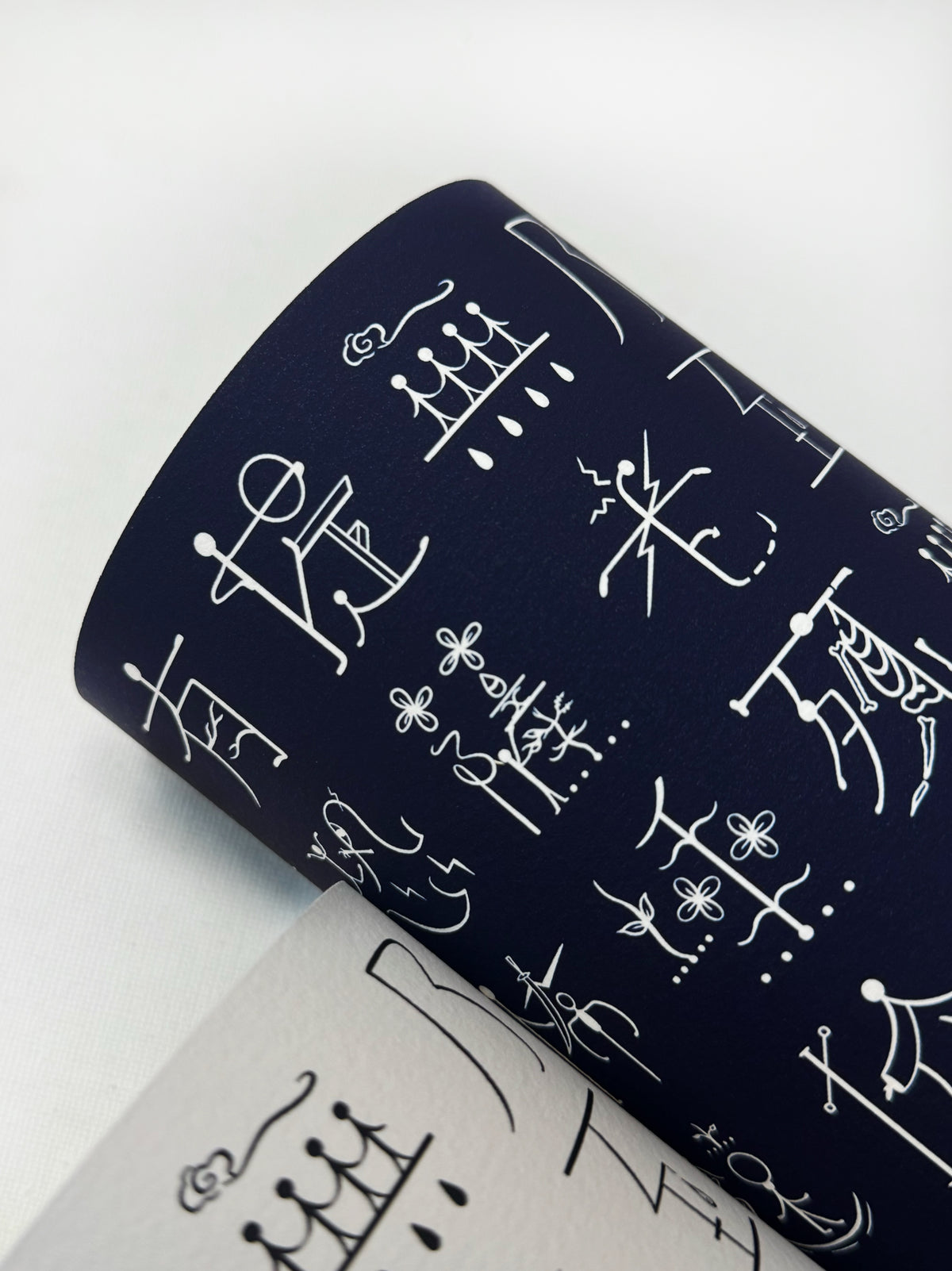 Limited Edition A2 "Original Typeface: Heart Sutra" - Deep Blue