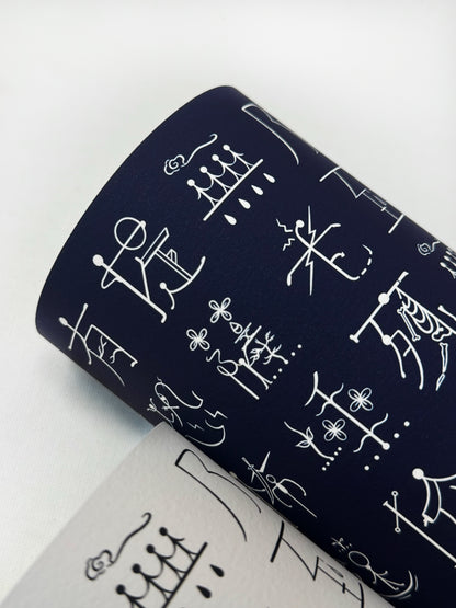Limited Edition A2 "Original Typeface: Heart Sutra" - Deep Blue