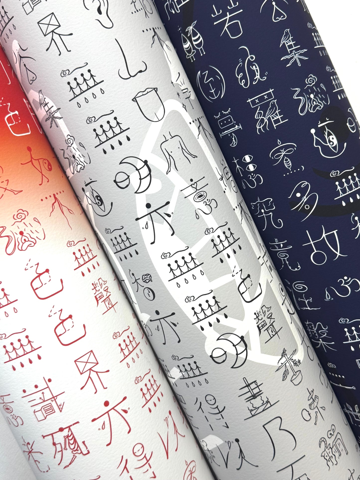 Limited Edition A2 "Original Typeface: Heart Sutra" - Grey